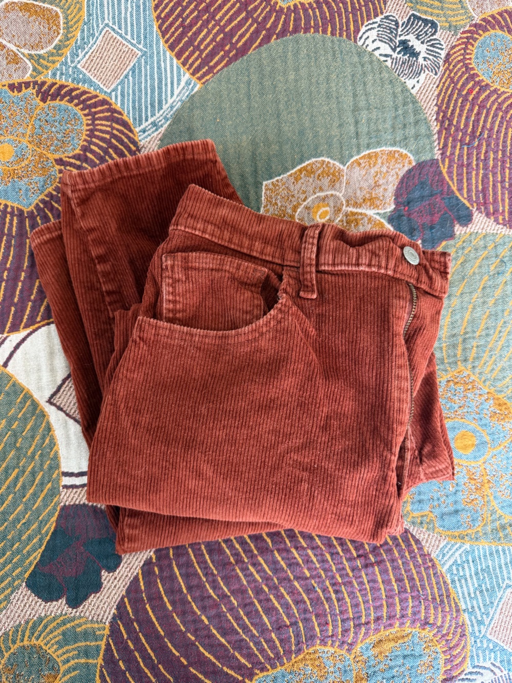 Levi Women's Rust Corduroy Mom Jeans